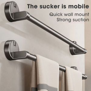 Bathroom Amenities Gunmetal Gray Wall-Mounted Bathroom Towel Bar Size 30 Cm Bathroom Slippers And Towels