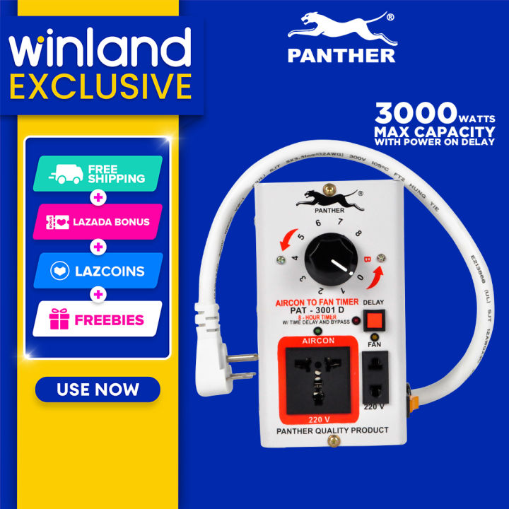 Panther by Winland Aircon to Fan timer with POWER ON DELAY PAT3001D