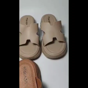 Sandal Karet PCU Slop FUJI Platform Ban Polos Lebar H MKY 690-001 37-41