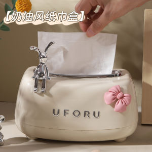 กล่องใส่กระดาษเช็ดหน้าสไตล์สร้างสรรค์ Mujie สำหรับห้องนั่งเล่น โต๊ะกาแฟ กระดาษเช็ดหน้าแบบมีสปริง อุปกรณ์จัดระเบียบในครัวเรือน