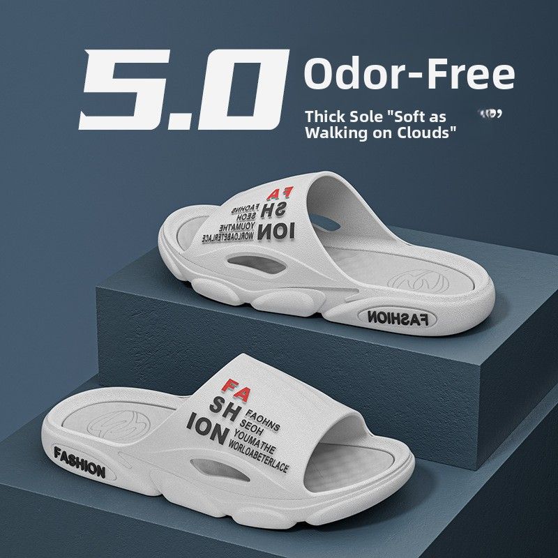 Pantofole da uomo estive sportive con suola morbida, antiscivolo, resistenti all'usura, adatte per casa e bagno, in PVC, stile giovanile._voghion.com