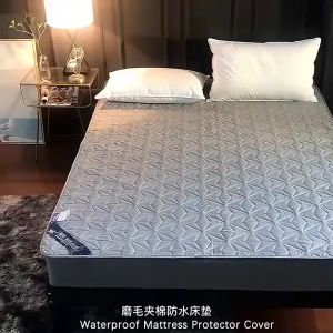 Ready Stock Waterproof Tilam Kalis Air Kencing Malam Cadar Queen Mattress Protector Cover Fitted Bedsheet Set
