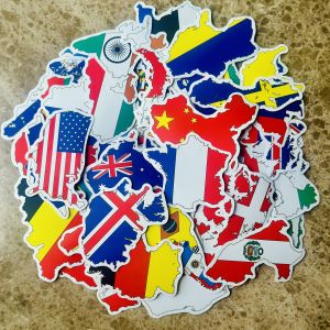 Waterproof World Map Luggage Sticker for Travel Suitcase Skateboard Journaling Decal Computer Camera Business Style