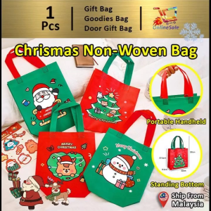 Merry Christmas Non Woven Fabric Gift Bag Student Nonwovens Storage Student Kids Christmas Tote Goodies Hand Bag Packing Bag (159)