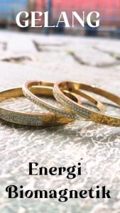 Gelang Titanium Emas Kesehatan Wanita Energi Bio Magnetik