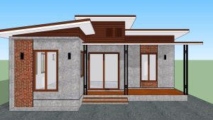 แบบบ้านสวยราคาประหยัด AP-09  งบหลักเเสน 2นอน1น้ำพื้นที่ใช้สอย 65 ตร.ม นำไปยื่นขออนุญาตก่อสร้างได้(มีให้เลือกแบบสลับด้านซ้ายมือขวามมือ)มีให้เลือกรายการประมาณราคาค่าก่อสร้าง BOQ ยื่นกู้ธนาคารยอด 900000 บาท