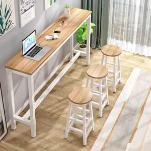 Bar Table Set Long High Table Meja makan Home Kitchen Balcony Coffee Table Bar High Chair Stool 吧台桌