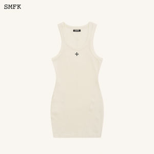 SMFK | Embroidered Slim Fit Sporty Crop Top Dress