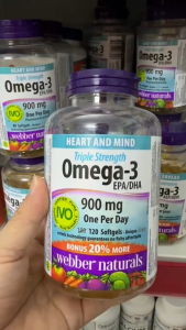 Webber Naturals Omega-3 900mg EPA/DHA – Hỗ trợ tim mạch não bộ và thị lực khỏe mạnh