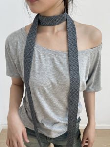 Korean Style Long Rectangle Silk Scarf Trendy Academic Style Thin Wide Sash Versatile Retro Waist Cord for Young Women