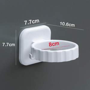 ที่ใส่เครื่องเป่าผมติดผนังชั้นวางของในห้องน้ำแบบเรียบง่าย