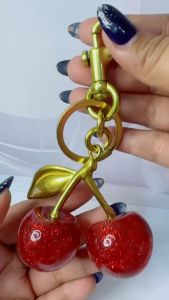 Gantungan Kunci Tas Lucu Aesthetic Cherry Gantungan Tas Imut Fashion Korea