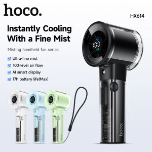 HOCO HX614 High-Speed Handheld Spray Fan Mini Ultralight Portable 3000mAh With LED Emergency Light