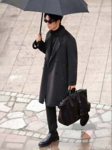 100% Wool Men Double Face Overcoat Slim Loose Fit