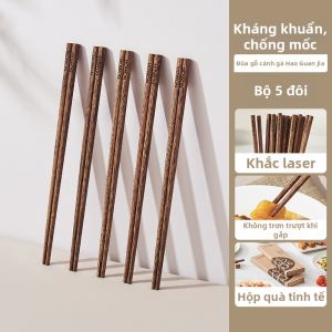 HAOGUANJIA | Đũa Gỗ Cánh Gà Chống Khuẩn Chống Mốc Dùng Tại Nhà
