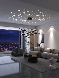 Lampu Gantung Modern Cincin Led Lampu Gantung Langit-langit Lingkaran Lampu Gantung Emas Loteng Ruang Tamu Ruang Makan Dapur Pencahayaan Dalam Ruangan
