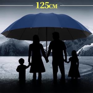 Extra Large Folding Umbrella Business Womens Rain Umbrella Three Fold Sun Rain Super Large Umbrella Double Person Three Person