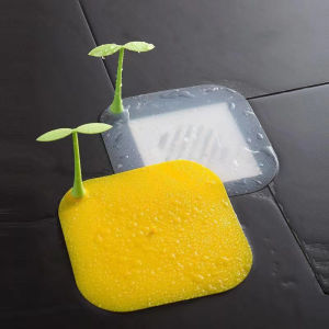 AmoKi Thick Silicone Floor Drain Deodorant Cover Bathroom Deodorant Insect-Proof Bean Sprouts Shape