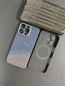 Ultra-Thin Carbon Fiber Kevlar Phone Case for Apple iPhone 16/15Promax Magnetic Car Mount Protective Cover Anti-Slip Drop Protection