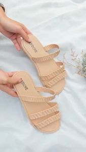 (BISA COD) Sandal selop terbaru New BLC 1205-X1 Sandal Selop Jelly Wanita Kerut Amanda