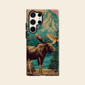 Forest Moose Landscape Luxury Fashion Full Lens Protective Case for Samsung Galaxy S26 S25 S24 A56 A36 Plus Ultra