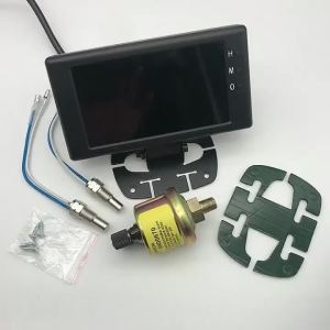 6 In 1 Car LCD RPM Tachometer Digital Meter Water Temperature Oil Pressure Oil Temp Voltage Clock Gauge With Sensor For 12V Car