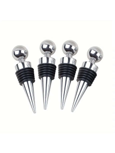 2/4pcs Silicone Wine Bottle Stoppers Reusable Freshness Preserver Ideal for Gifting Bars Parties Weddings