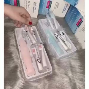 Bàn Chải Điện Electric Toothbrush Tự Động Đánh Răng 5 Chế Độ Làm Sạch - chế độ chải răng giúp chăm sóc và làm trắnng răng toàn diện theo tiêu chuẩn -Mua 1 Tặng 4 Đầu Chải. GấuMẹ Store