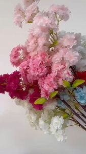 Elegant Artificial Cherry Blossom Bouquet for Wedding & Home Decor