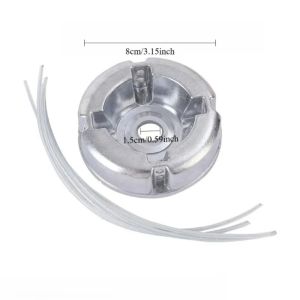 Universal Aluminum Alloy Lawn Mower Head and Replacement -Feed Nylon/String Compatibility for Tools Lawn Mowers Trimmer Head