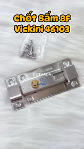 Chốt Ngang Bấm Inox 8 Phân - Bấm Là Mở Gạt Là Khóa