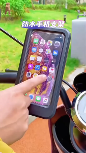 New Adjustable Waterproof Navigation Mobile Phone Holder Motorcycle Bicycle Mobile Phone Holder Fully Enclosed Touch Screen
