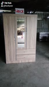 4 FReet Wardrobe Cupboard Maple Color Mirror 9633 / 633 Wenge / 2633 Whitewash Furniture Almari Baju