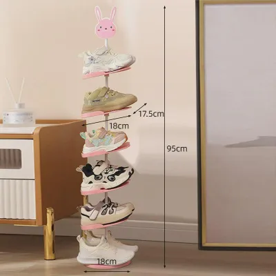 QIUZHISE | Kids Rotatable Shoe Cabinet Mini Cute