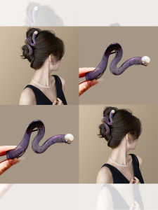 กิ๊บติดผมรูปฉลามขนาดใหญ่ประดับมุกสไตล์เกาหลีสำหรับผู้หญิง 2025 ใหม่ ทรงผมสไตล์ฝันหวาน ประดับผม ชุดเครื่องประดับแฟชั่น