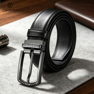 OKIMY Mens Belt Business Leisure Belt Second-layer Cowhide Waistband Business Pant Belt Stylish Simple Nice Waistband Durable Belt