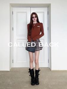 CALLED BACK | Leisure Simple Fitted Knitted T-Shirt