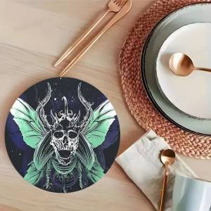 J-Jinjer Band Printed Coasters Suitable for Daily Family Party Decoration Office Non-Slip Wooden Coasters