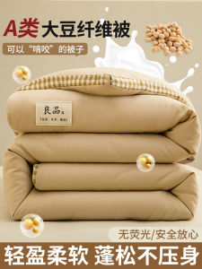 A-Class Soybean Fiber Quilt Thickened Spring Autumn Winter Four Seasons Cotton Quilt Core for Students Dormitory Single Bed