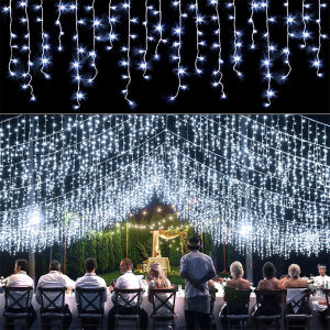 Curtain Icicle String Light Waterfall Wreath Light String Suitable for Outdoor Decoration Atmosphere Lighting in Garden Street