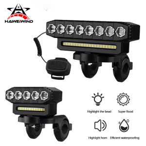 5/8 LED Bicycle Front Light USB Rechargeable 130dB Cycling Bike Horn Easy to Install 6 Modes Bicycle Bell Light