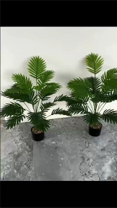 75cm Artificial Palm Tree with 18 Heads Tropical Plant Potted Decoration Sunflower Indoor Decoration Room Fake Flowers Ornaments