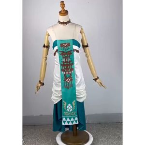 Game Zelda Princess Dress Cosplay Elegant Fairy Clothing Headdress Accessories wig Set Halloween Woman Costume Outfit