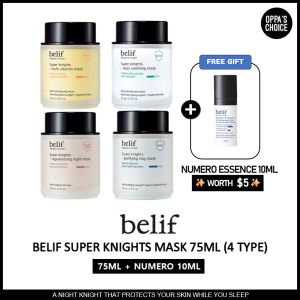 BELIF SUPER KNIGHTS MASK 75ML (4 TYPE) + BELIF NUMERO 10 ESSENCE 10ML (FREE GIFT worth $5) Belif Knight Kirby Meta Knight Mask - Lazada
