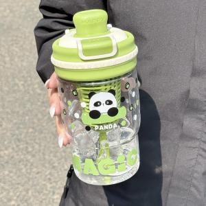 Cốc Nước Dễ Thương Có Tay Cầm Cho Nữ Cốc Nước Tách Trà Có Ống Hút Cốc Nước Mùa Hè Cho Học Sinh Cốc Nước Đựng Đồ Uống