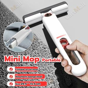 Portable Mini Mop Home Kitchen Car Cleaning Squeeze Mop Desk Cleaner Glass Sponge Cleaning Mop Household Cleaning Tools