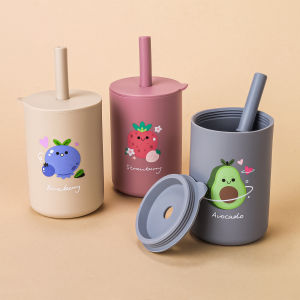 1pc 150ml Portable Childrens Straw Cup 5oz Kids Beginner Drinking Cup With Silicone Straw Practical Feeding Cup For Baby
