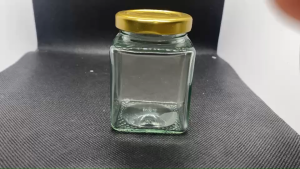 ขวด 180 มล. (25ใบ) แก้วใสสี่เหลี่ยม + ฝาหมุน