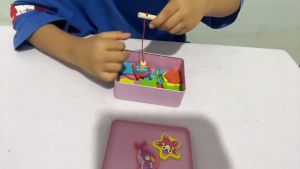 ของเล่นไม้ ของเล่นแม่เหล็ก กระดานตกปลา การตกปลา และการตกปูจำลองการตกปลาจริงและออกกำลังกายกล้ามเนื้อมัดเล็กของลูกน้อย