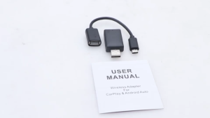 2-in-1 Wireless CarPlay & Android Auto Adapter – USB Plug & Play for Factory Wired Cars